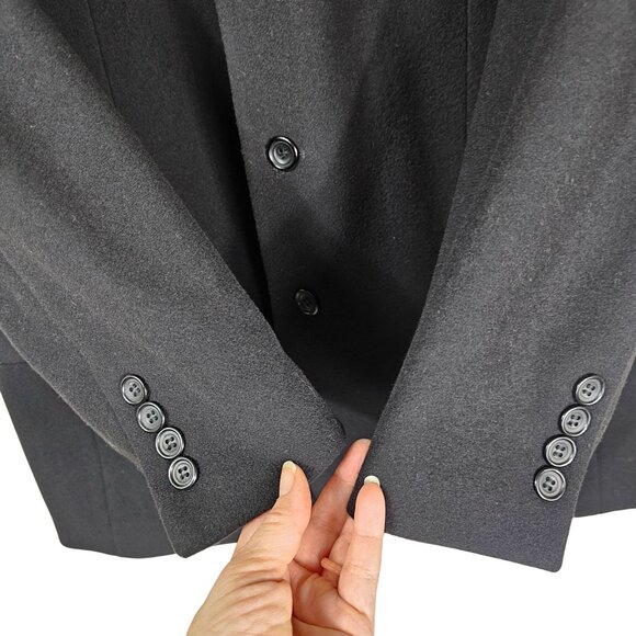 Gianfranco Ruffini Men Black Cashmere Blend Blazer Sz 42R Quiet Luxury Old Money - Picture 3 of 13